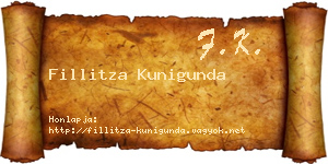 Fillitza Kunigunda névjegykártya